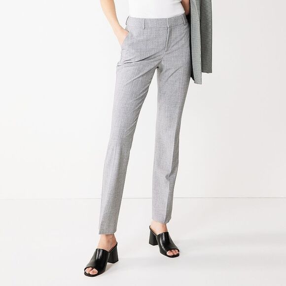 Nine West Pants - Nine West Mid Rise Barely Bootcut Dress Pants Womens 14 Gray Stretch NEW